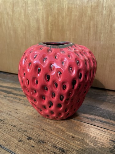 Erdbeer vase rot deko - erdbeer,